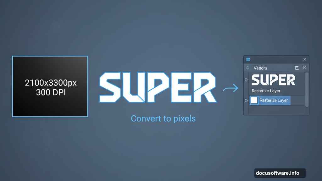 Rasterize text layer to convert editable type into pixels