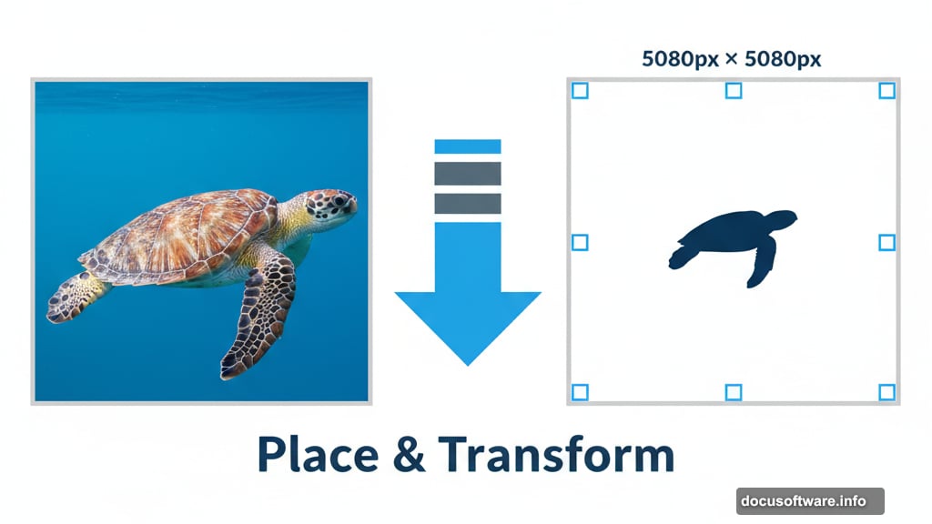 Position turtle on canvas leaving breathing room for atmospheric effects