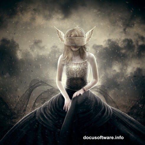 Background construction with adjustment layers and clipping masks for lighting control