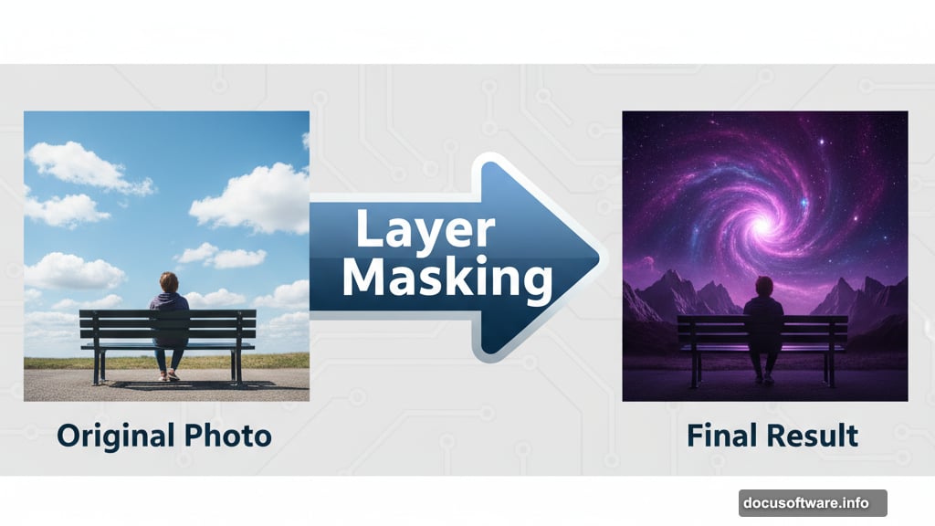 Sky portal technique transforms ordinary photo into professionally designed image