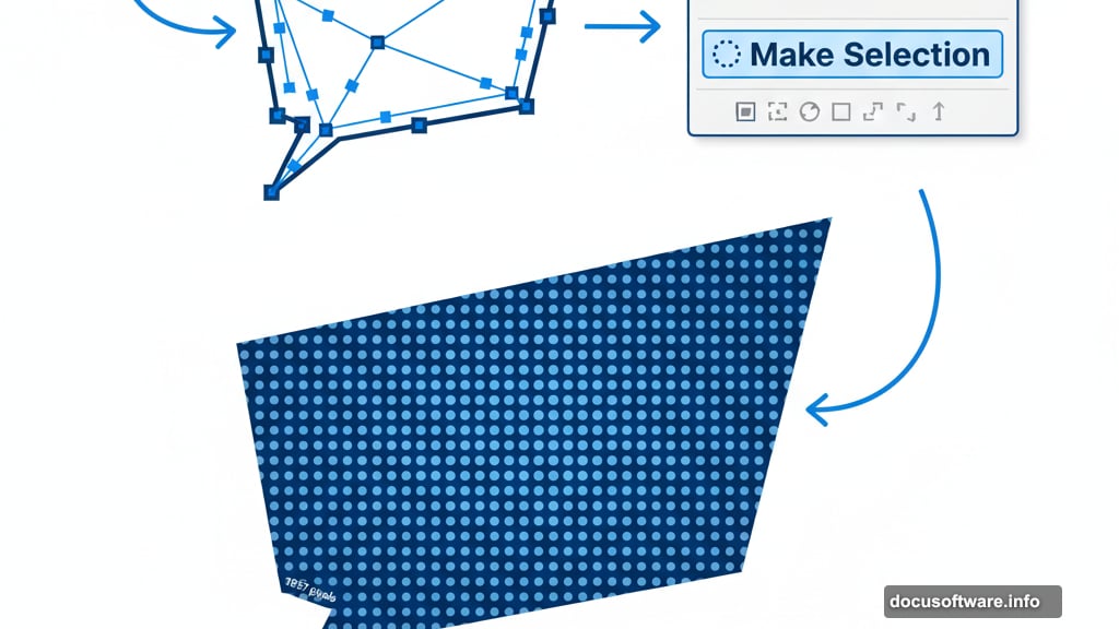 Pen tool draws custom shape that becomes text container