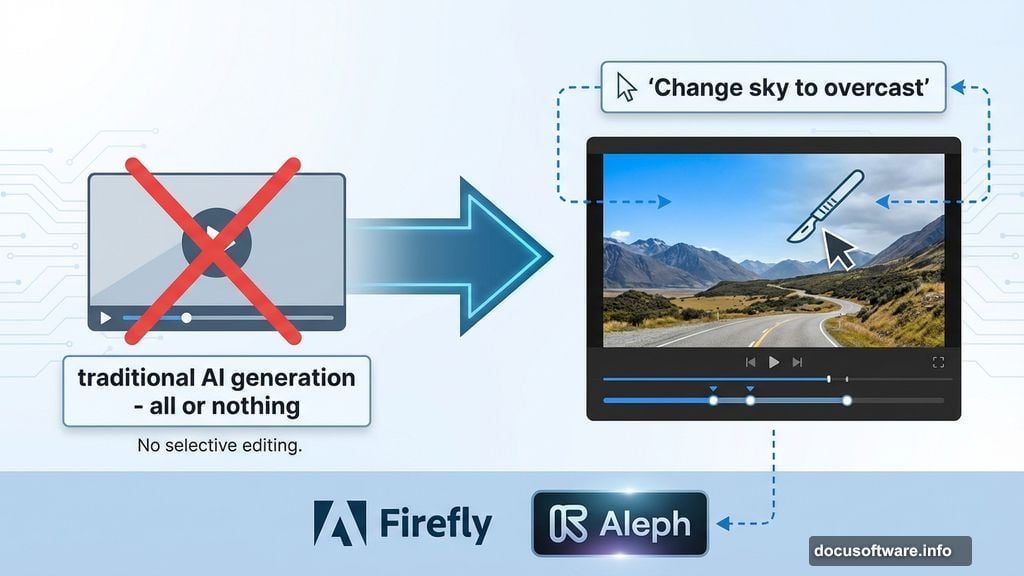 Text prompts control specific video elements without regenerating entire clips