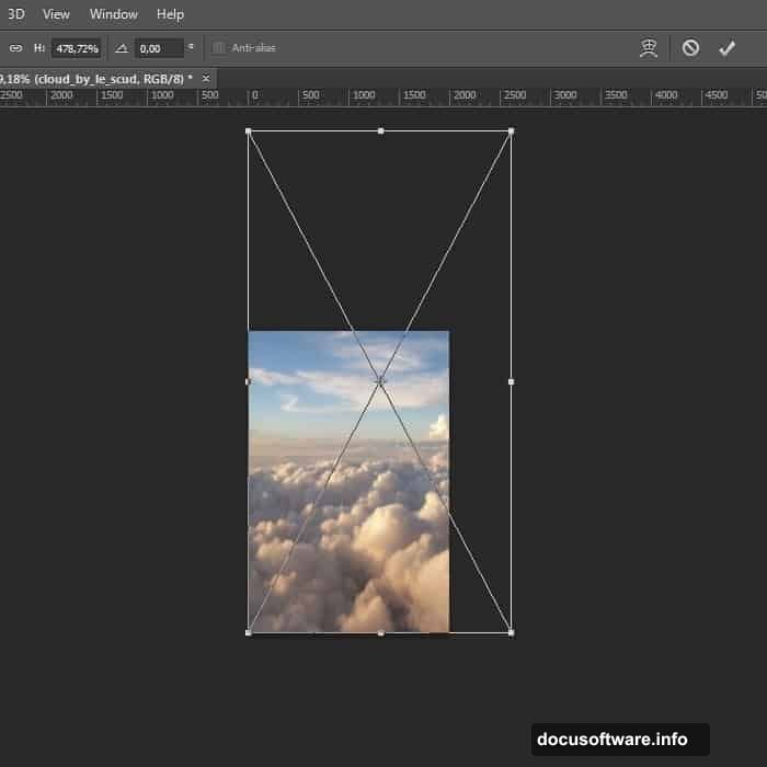 Smart object placement preserves quality when transforming and scaling images