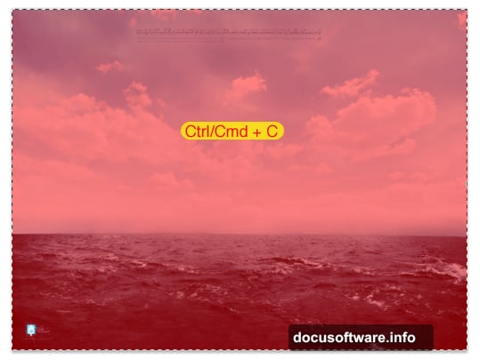 Content-Aware Fill removes watermarks using Quick Selection Tool