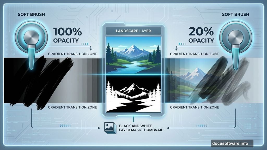 Paint with black on mask to hide unwanted parts