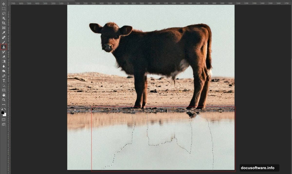 Soft eraser edges create natural blending between mountain and sky layers