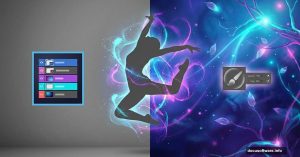 Dancer silhouette with Photoshop layers and magical photo manipulation effects