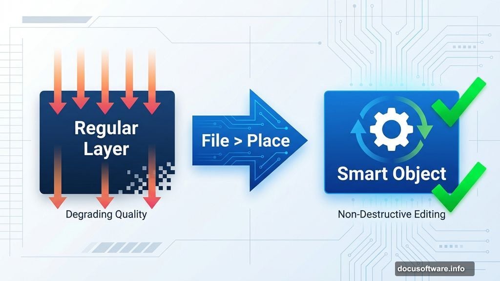 Smart Objects preserve original image data without quality loss