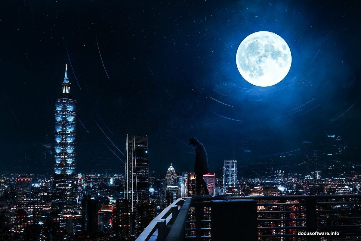 Replace Color technique converts blue city lights into bright white highlights