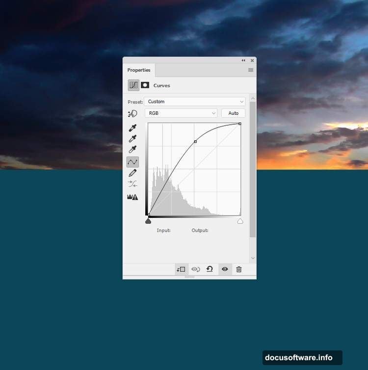 Dust and Scratches filter smooths graininess in sky photograph