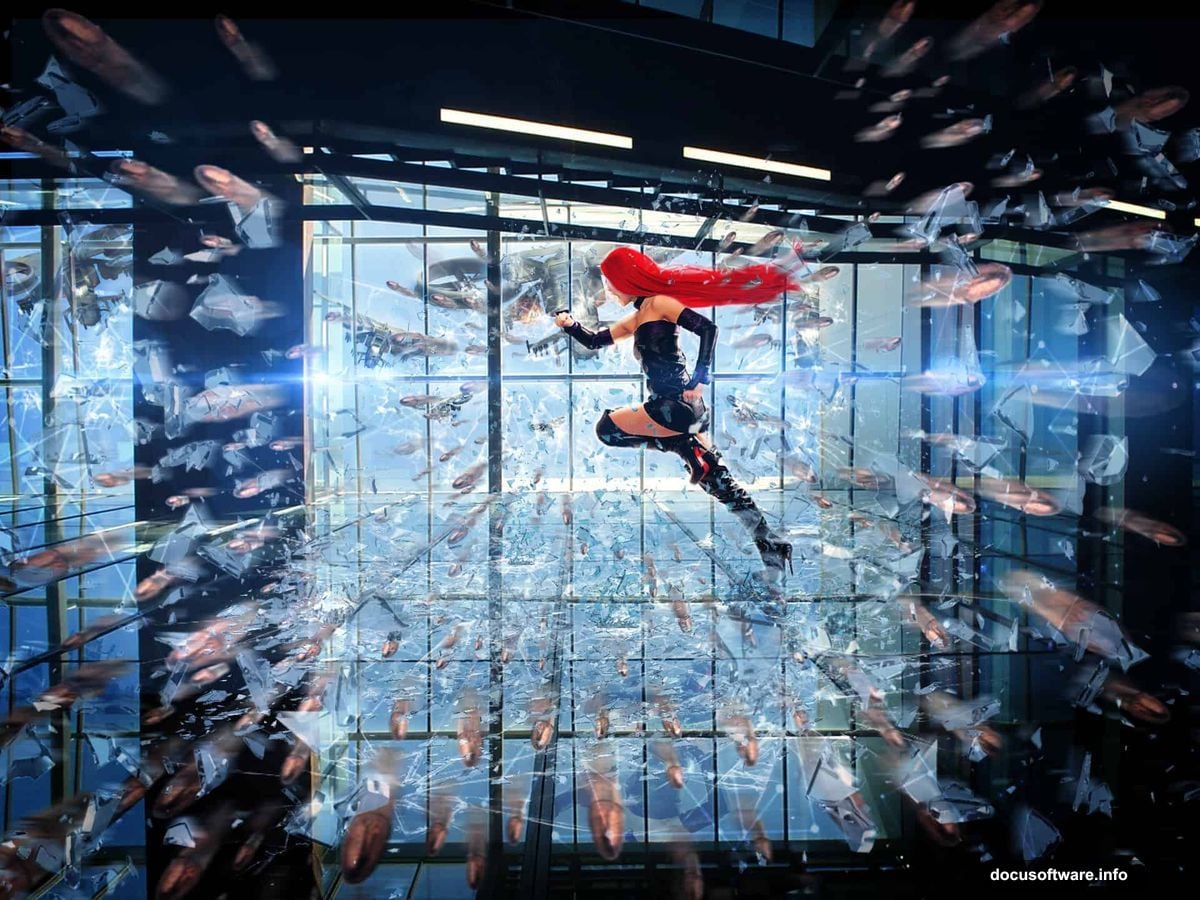 Transform simple building interior into intense action scene using Photoshop