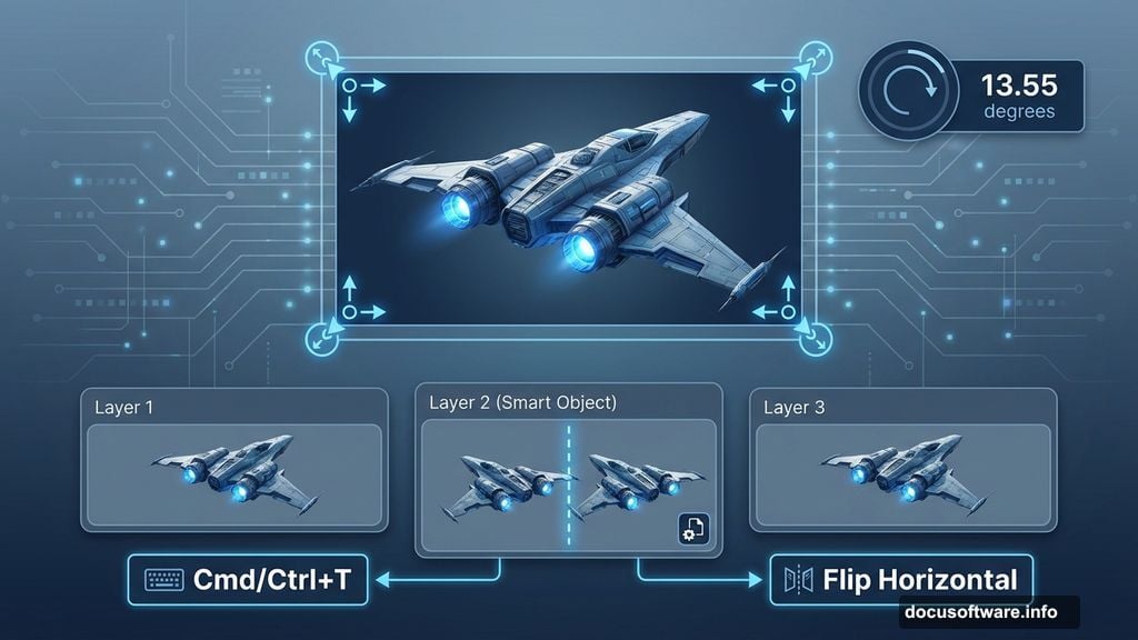 Transform and rotate warship to create dynamic tension and movement