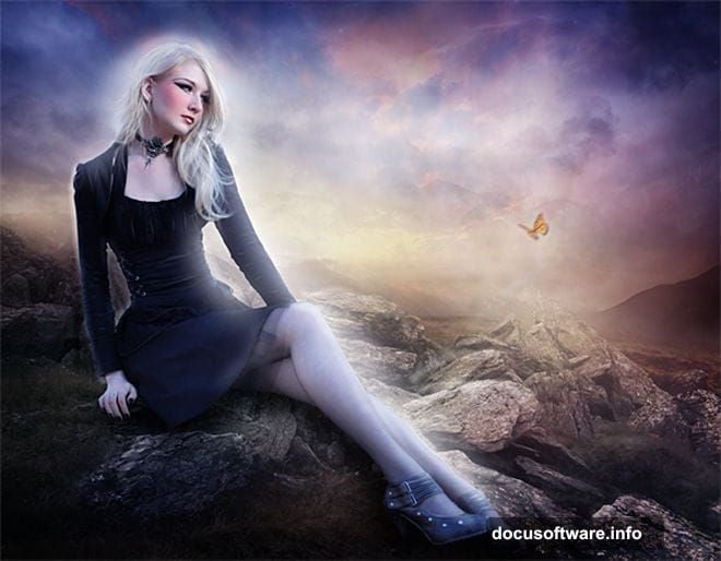 Pen Tool creates precise subject selection separating portrait from background