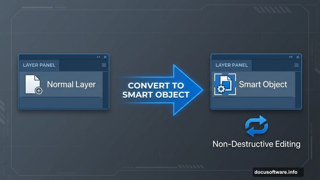 Convert layer to smart object for non-destructive editing workflow