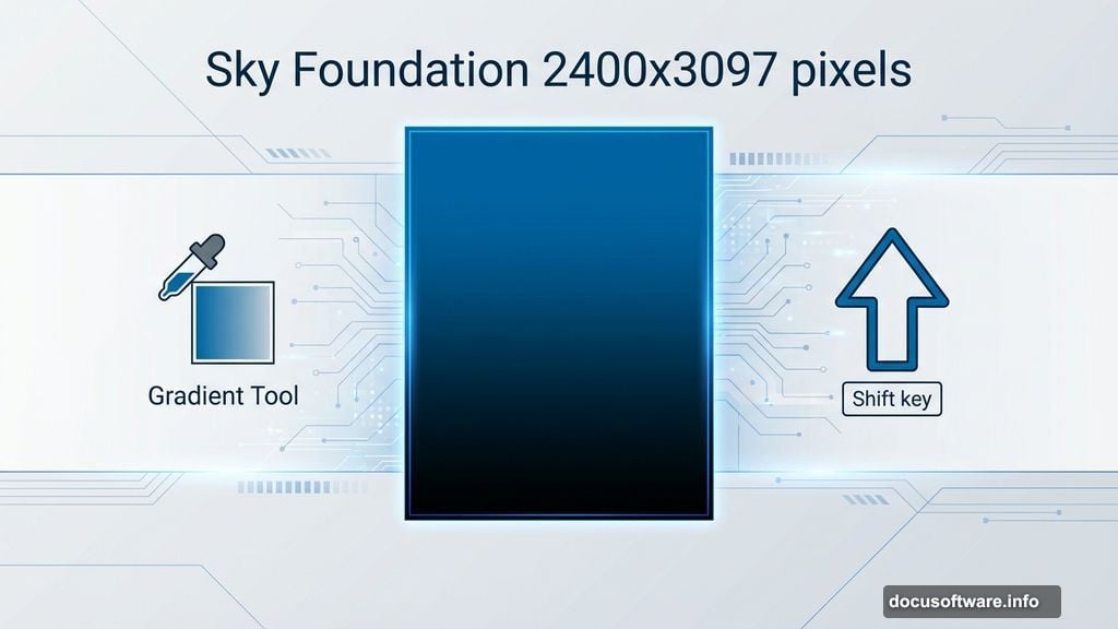 Create smooth sky gradient from blue to black background