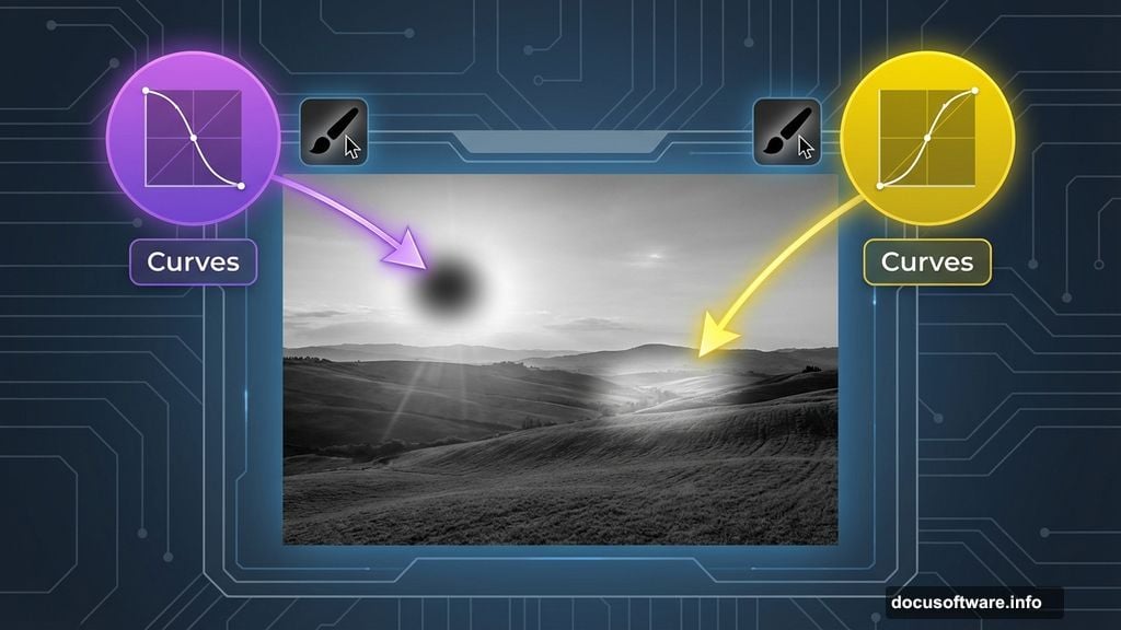 Opposing Curves adjustments create dimensional lighting and depth