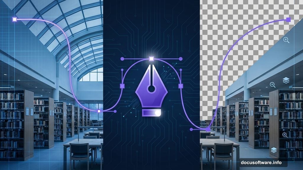 Pen tool creates paths by clicking anchor points around ceiling