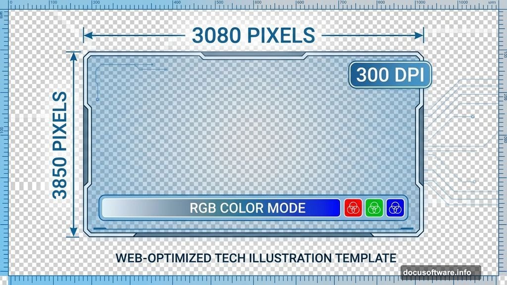 Canvas settings with portrait orientation maintaining resolution for print quality