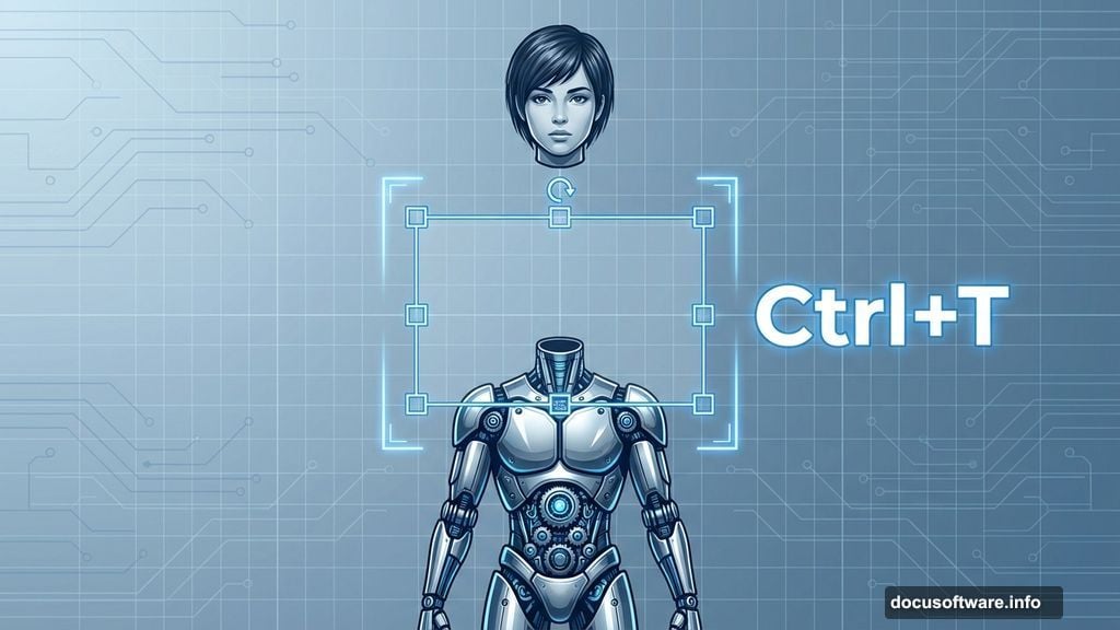 Transform tool positions replacement head onto base cyborg body seamlessly