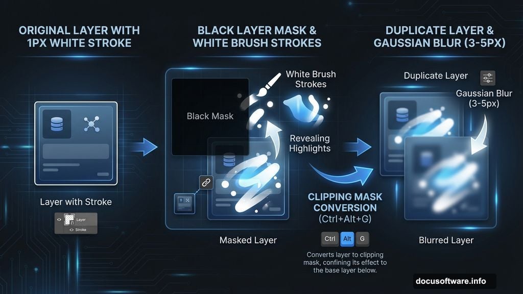 Layer mask with Brush tool creates sharp and soft highlights
