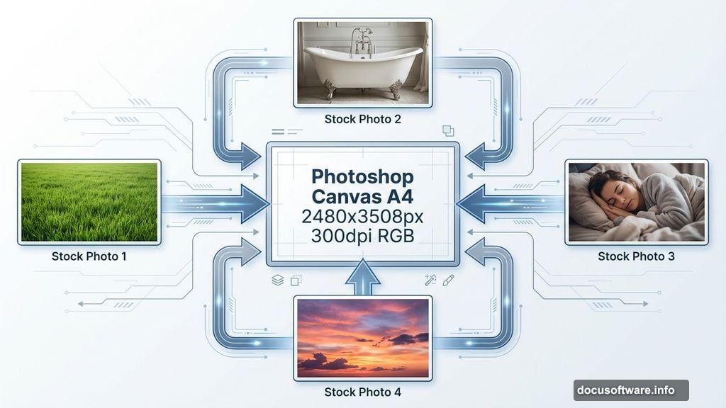 Merge multiple images into a surreal scene that looks natural