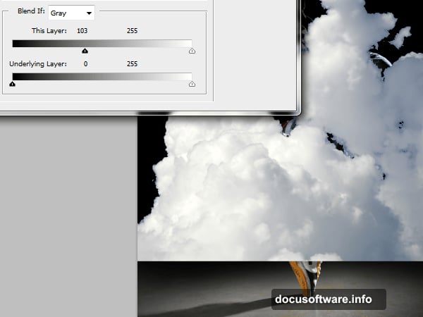 Layer order plus selective masking creates believable depth in composites
