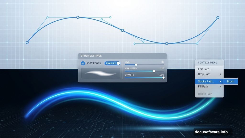 Stroke path technique creates smooth professional light trails in seconds