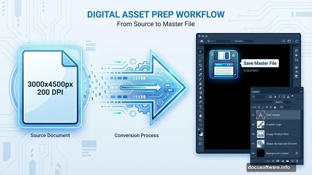 Smart document setup with canvas dimensions and resolution settings