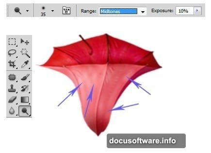Transform umbrella handles into branches using duplicate and rotate techniques