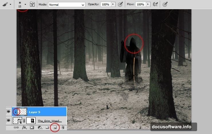 Warrior and ghostly monk create powerful symbolism in dark fantasy