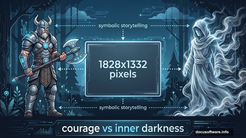 Warrior and ghostly monk create powerful symbolism through composite elements