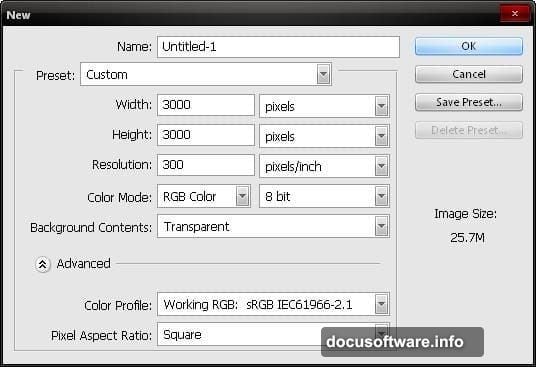 Document setup with transparent background prevents white halos around composited elements