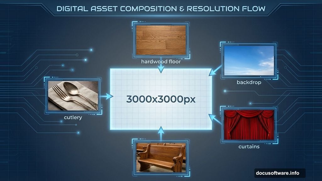 Gathering stock images including curtains, cutlery, and wood textures