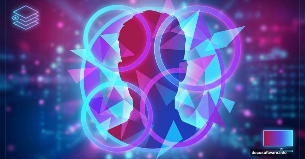 Portrait silhouette with colorful geometric shapes and gradient effects in Photoshop