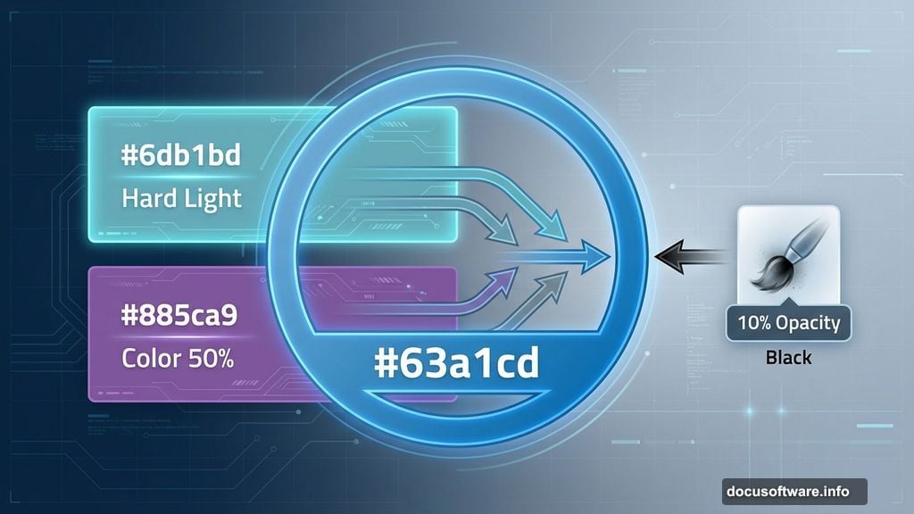 Geometric shapes with gradient lighting and blend mode effects