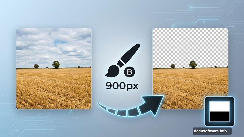 Masking out sky using Brush tool with layer mask