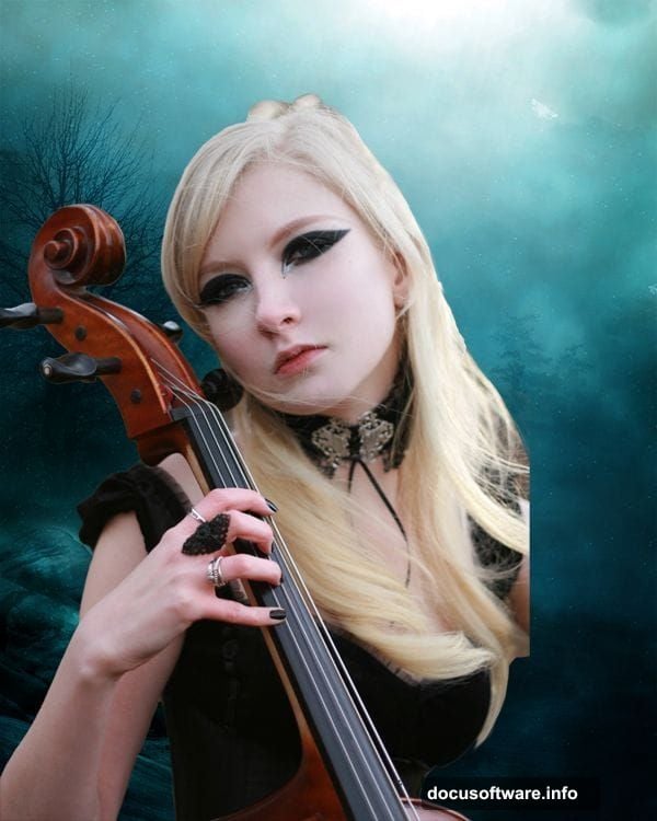 Multiple stock images combined in layered photo compositing technique