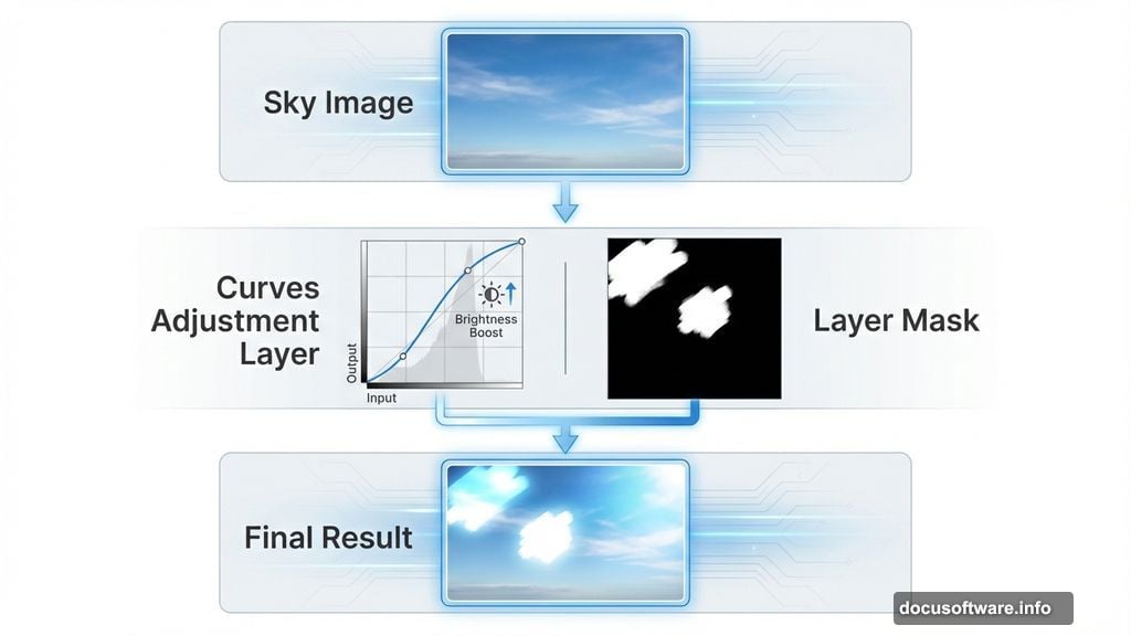 Curves adjustment layer creates selective lighting without altering pixels