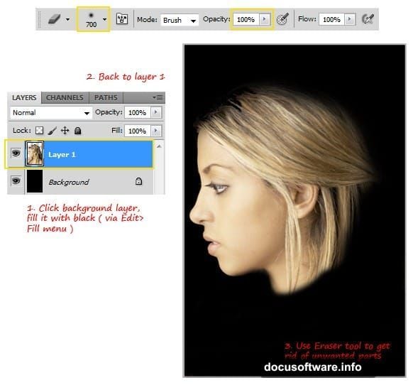 Find Edges filter traces subject contours with black lines