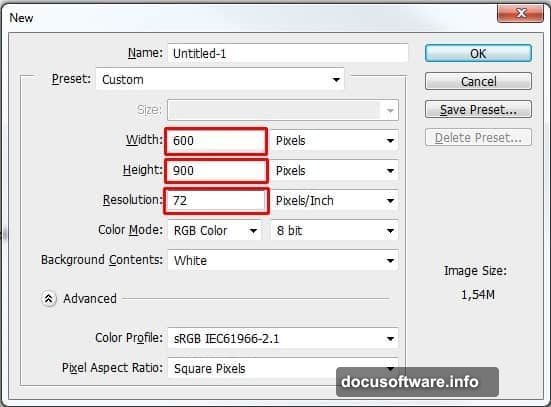 Proper document dimensions and resolution settings for fantasy scenes