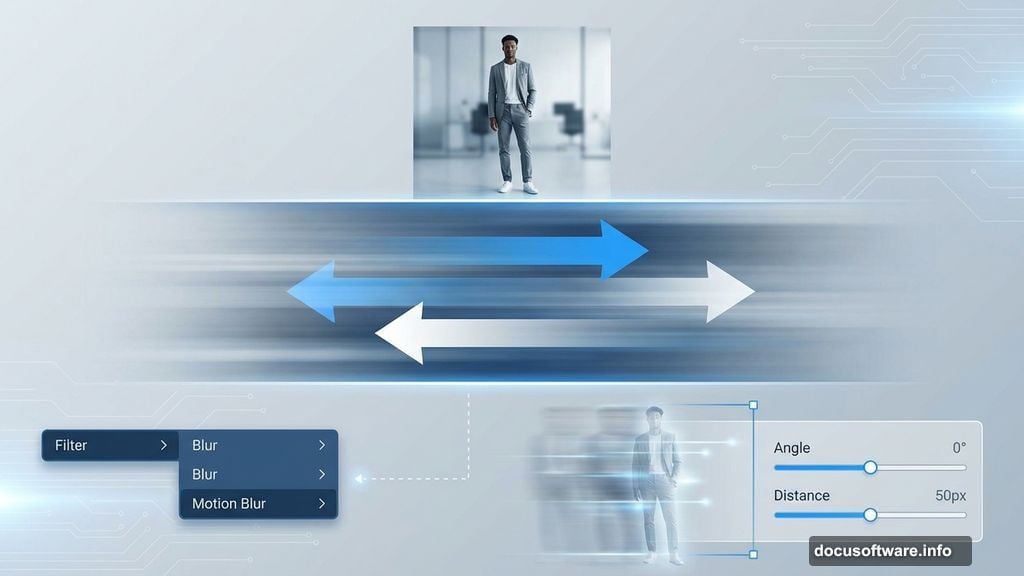 Motion Blur filter creates ethereal ghostly effect on subject
