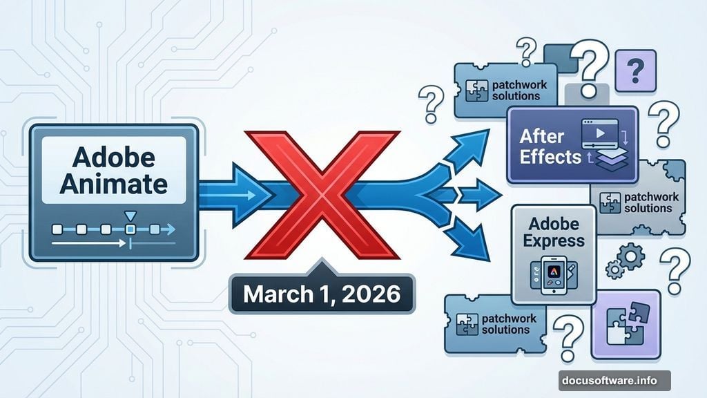 Adobe shutdown plan replaced Animate with multiple incomplete alternatives