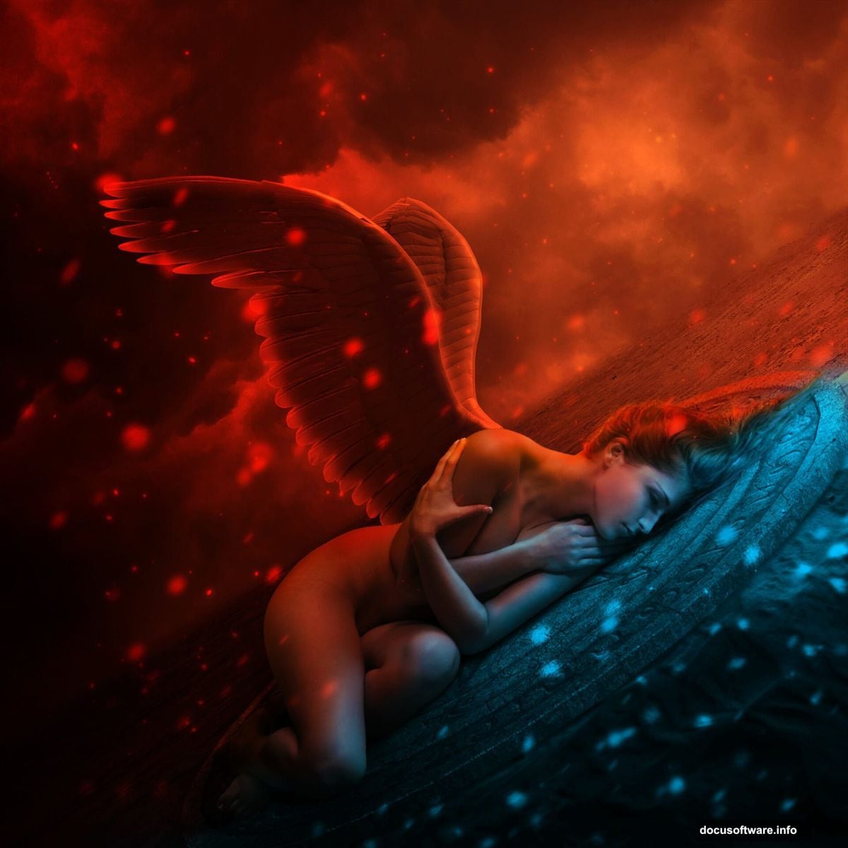 Setting up canvas and placing desert base layer in Photoshop