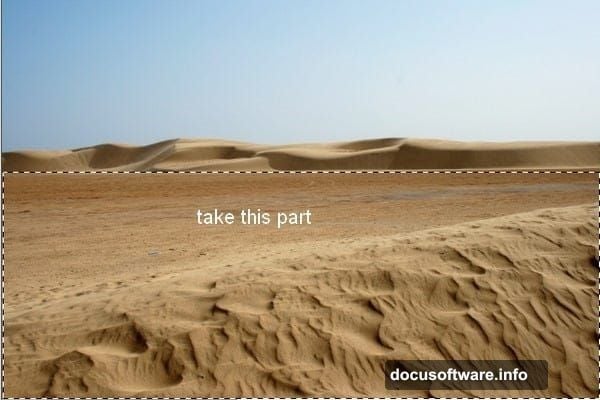 Tilting desert layer and painting soft layer mask edges in Photoshop