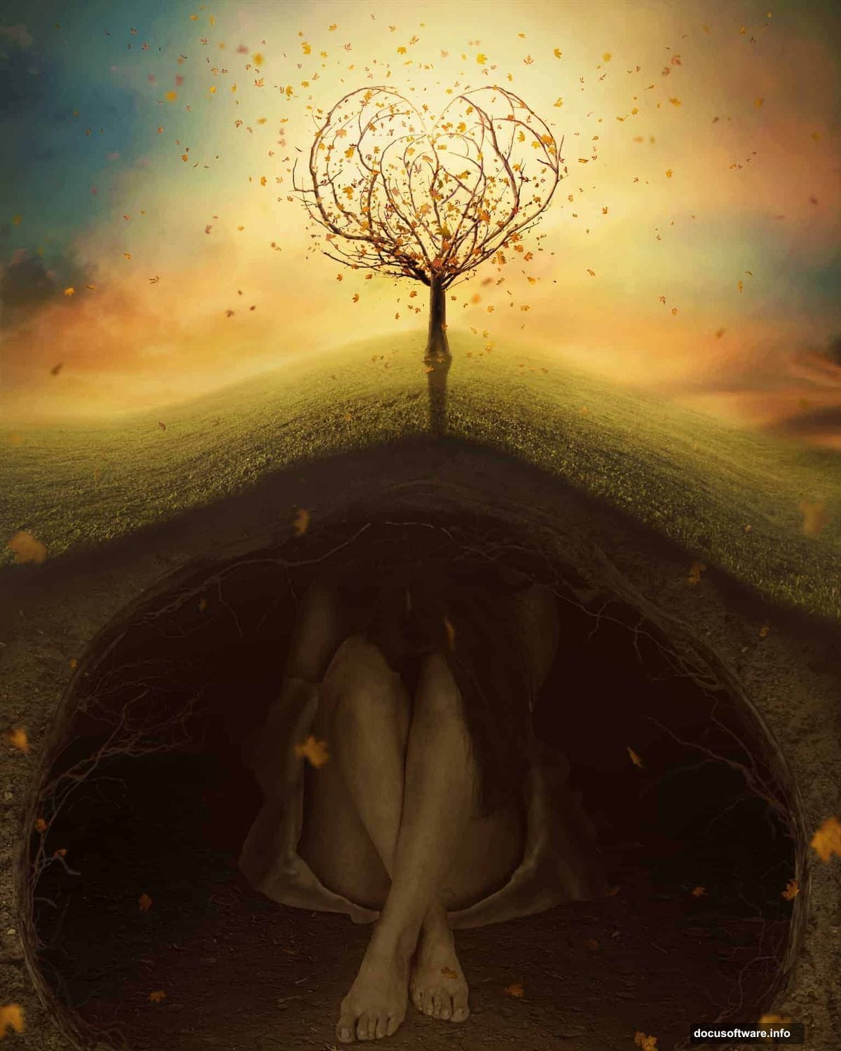 Setting up underground canvas with soil texture and layer mask