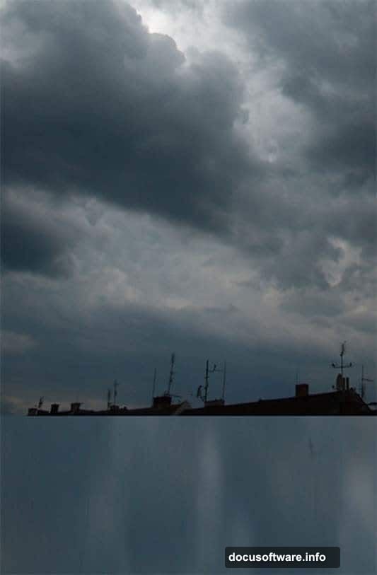 Clone out any rooftops or unwanted elements from sky photo
