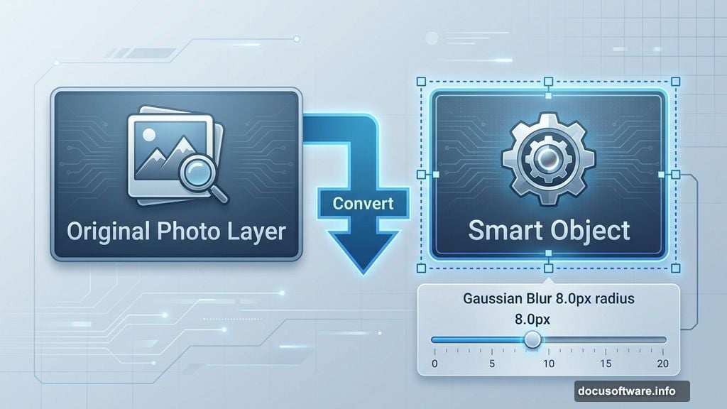 Smart Objects preserve editing flexibility with Gaussian Blur settings
