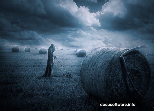 Layer masking conceals sky without permanently deleting pixels in Photoshop