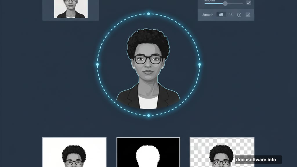 Using Color Range and Refine Edge commands for clean selection
