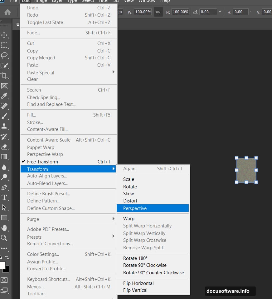 Flip vertical transformation creates mirror effect for water reflection